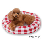 【特價】Petio 可換洗寵物床 + 替換裝紅色格仔床單 (M)