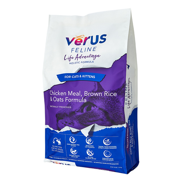 VERUS (雞肉糙米+鯡魚) 高纖防尿石全貓糧