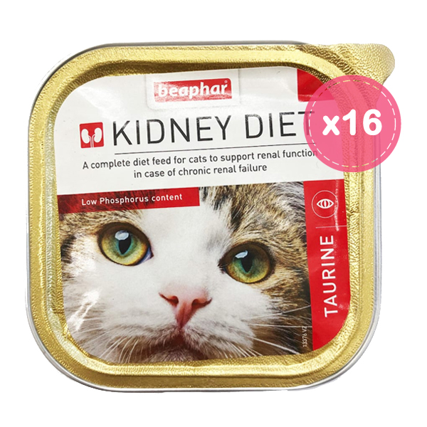 Beaphar Kidney Diet 腎臟保健配方貓罐頭 - 牛磺酸 100g (16盒)