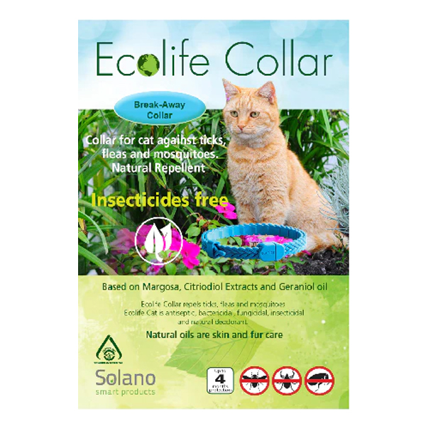 Solano Ecolife Collar 全天然驅牛蜱跳蚤蚊帶 (貓用) 顏色隨機