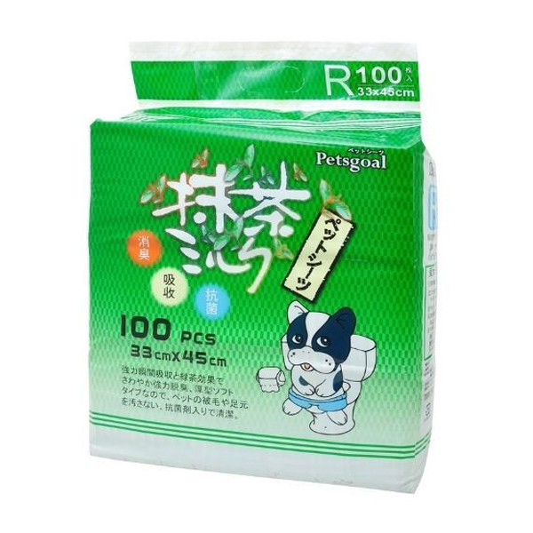 Petsgoal 綠茶消臭抗菌尿墊 (33x45cm) 100片裝