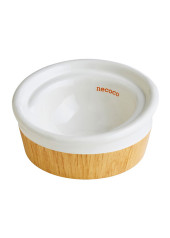 Necoco 木紋陶瓷貓碗 (乾糧專用)
