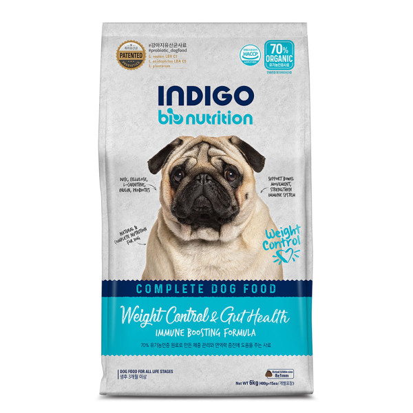 INDIGO 天然有機體重控制及益生菌腸道保護配方狗糧