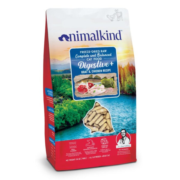 Animalkind 凍乾生肉貓糧 Digestive+ 山羊和雞肉配方