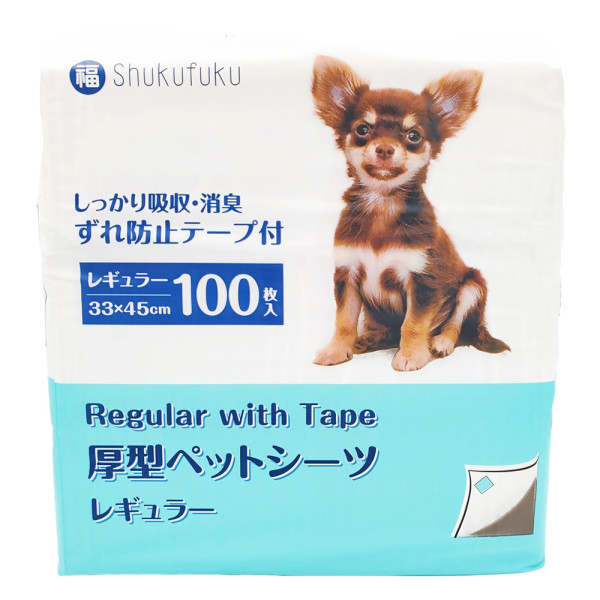 Shukufuku 厚型寵物尿墊 (33x45cm) 100片裝