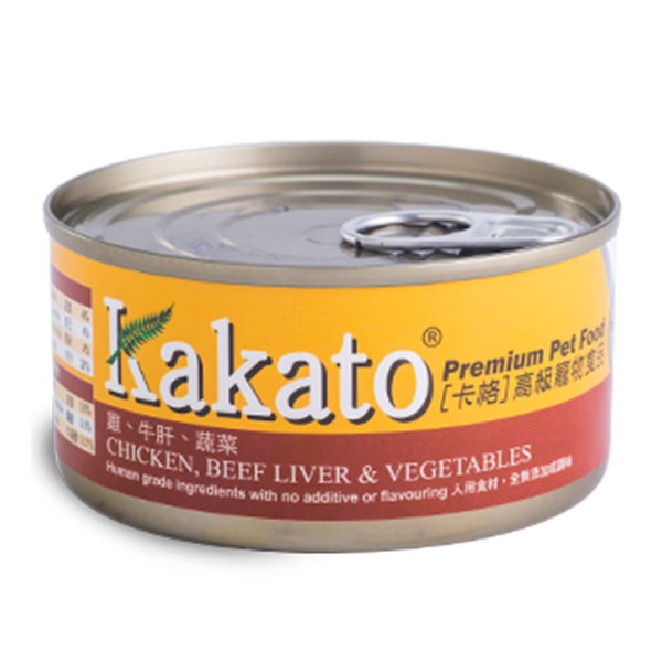 Kakato 雞、牛肝、蔬菜 170g